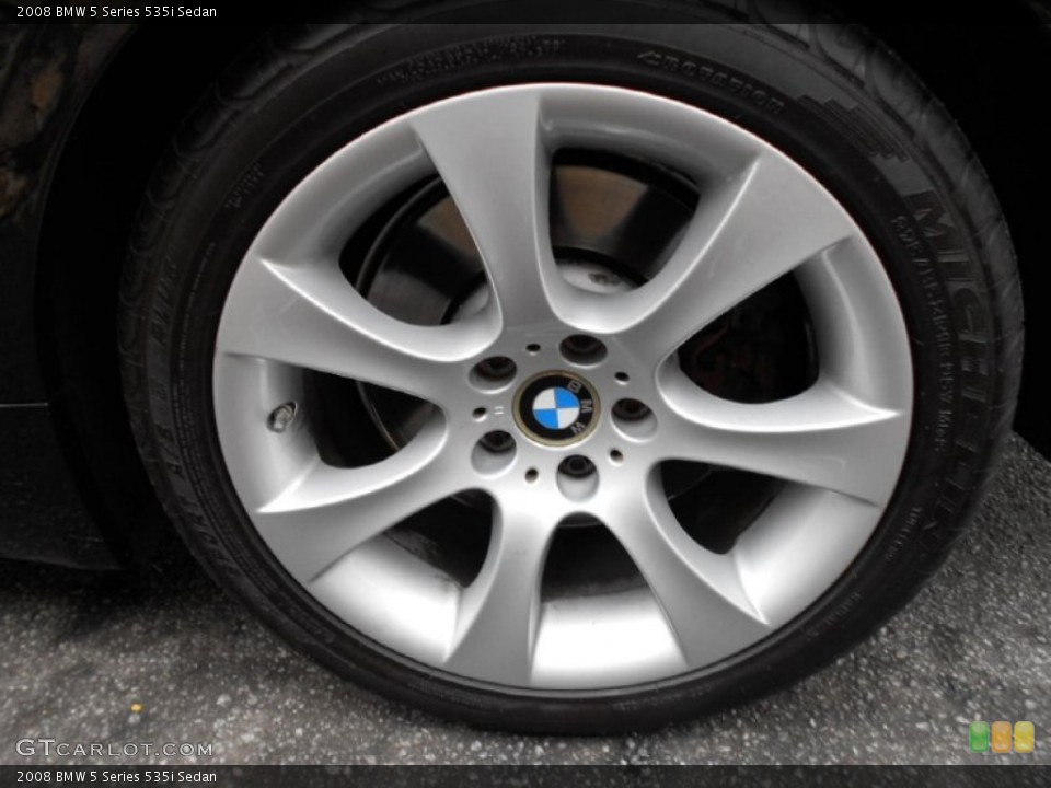 2008 BMW 5 Series 535i Sedan Wheel and Tire Photo #61036922