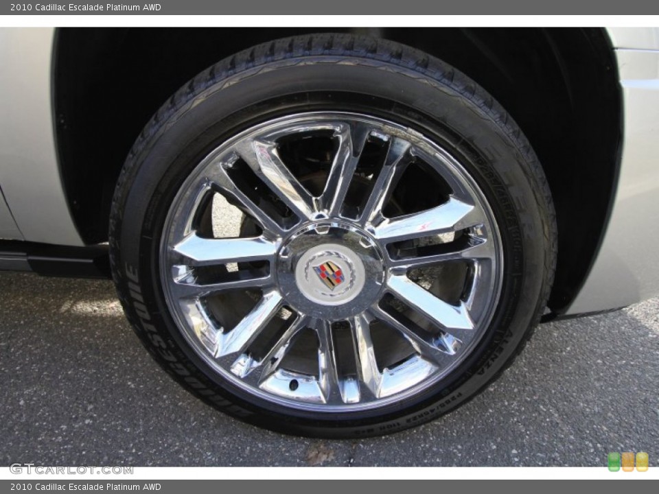 2010 Cadillac Escalade Platinum AWD Wheel and Tire Photo #61043359