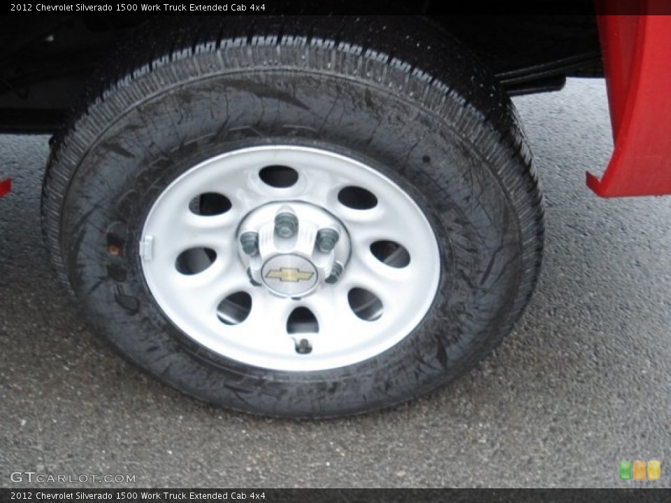 2012 Chevrolet Silverado 1500 Work Truck Extended Cab 4x4 Wheel and Tire Photo #61075910