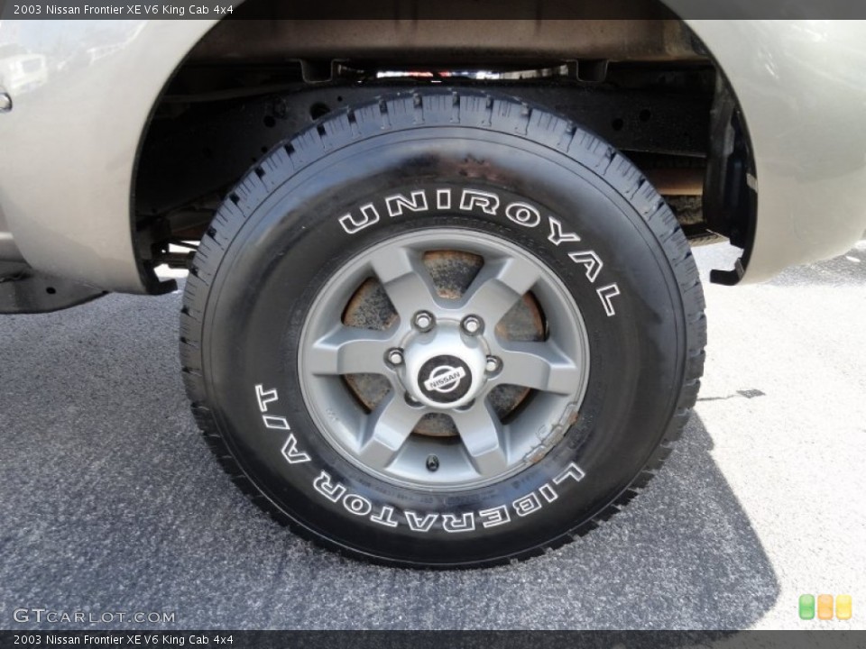 2003 Nissan Frontier XE V6 King Cab 4x4 Wheel and Tire Photo #61173040
