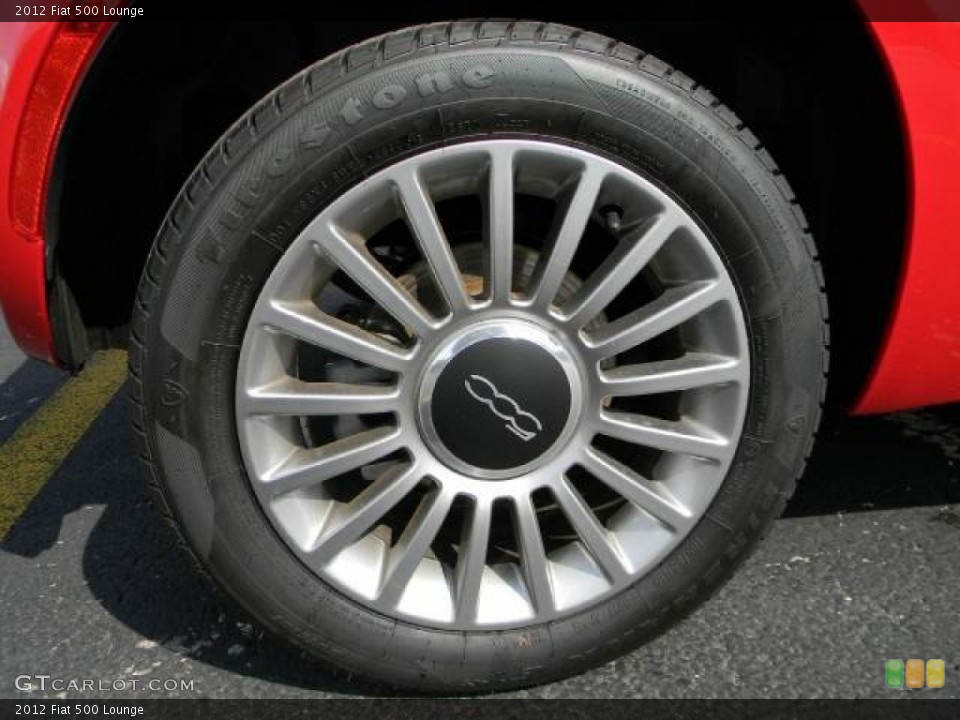 2012 Fiat 500 Lounge Wheel and Tire Photo #61200664