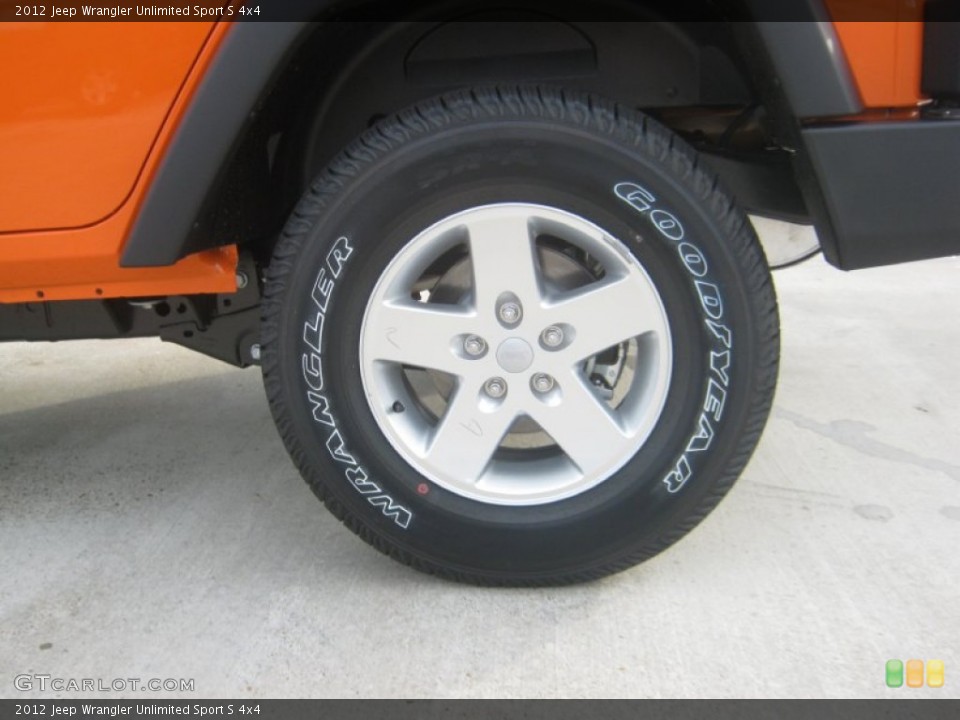 2012 Jeep Wrangler Unlimited Sport S 4x4 Wheel and Tire Photo #61213833