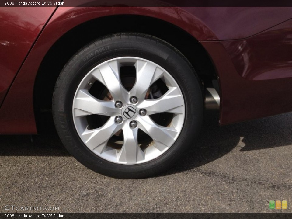 2008 Honda Accord EX V6 Sedan Wheel and Tire Photo #61255556