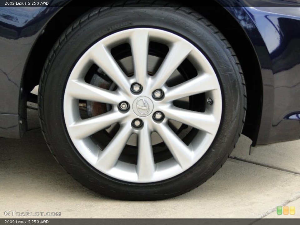 2009 Lexus IS 250 AWD Wheel and Tire Photo #61334942