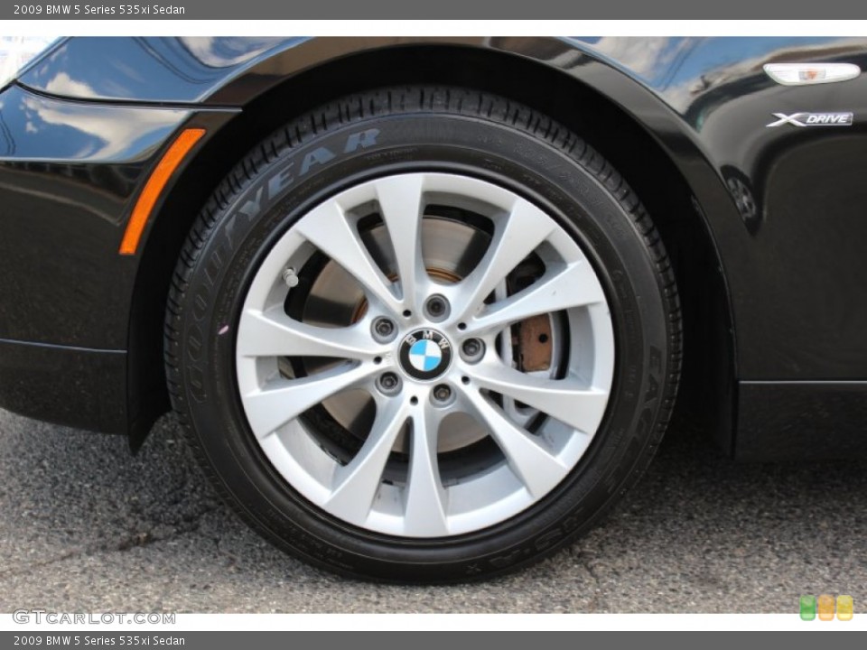 2009 BMW 5 Series 535xi Sedan Wheel and Tire Photo #61374876