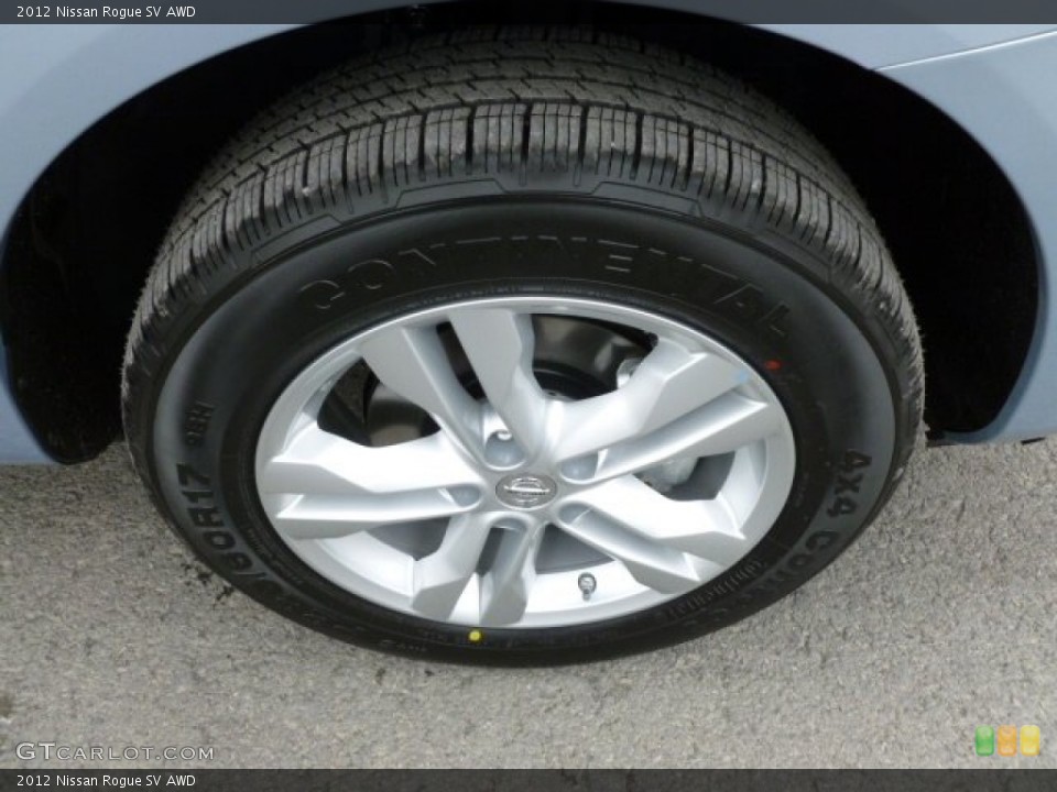 2012 Nissan Rogue SV AWD Wheel and Tire Photo #61525956