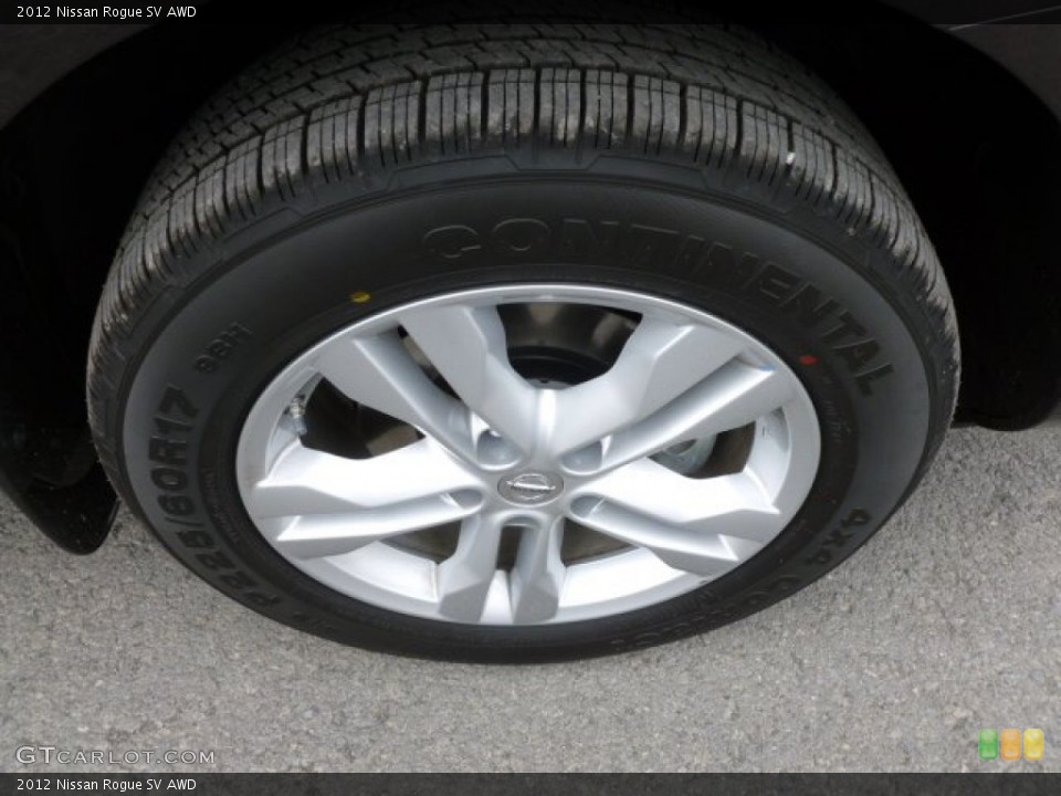 2012 Nissan Rogue SV AWD Wheel and Tire Photo #61526295