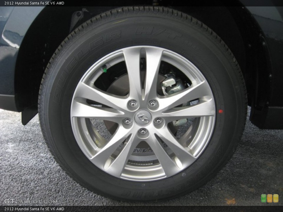 2012 Hyundai Santa Fe SE V6 AWD Wheel and Tire Photo #61556576