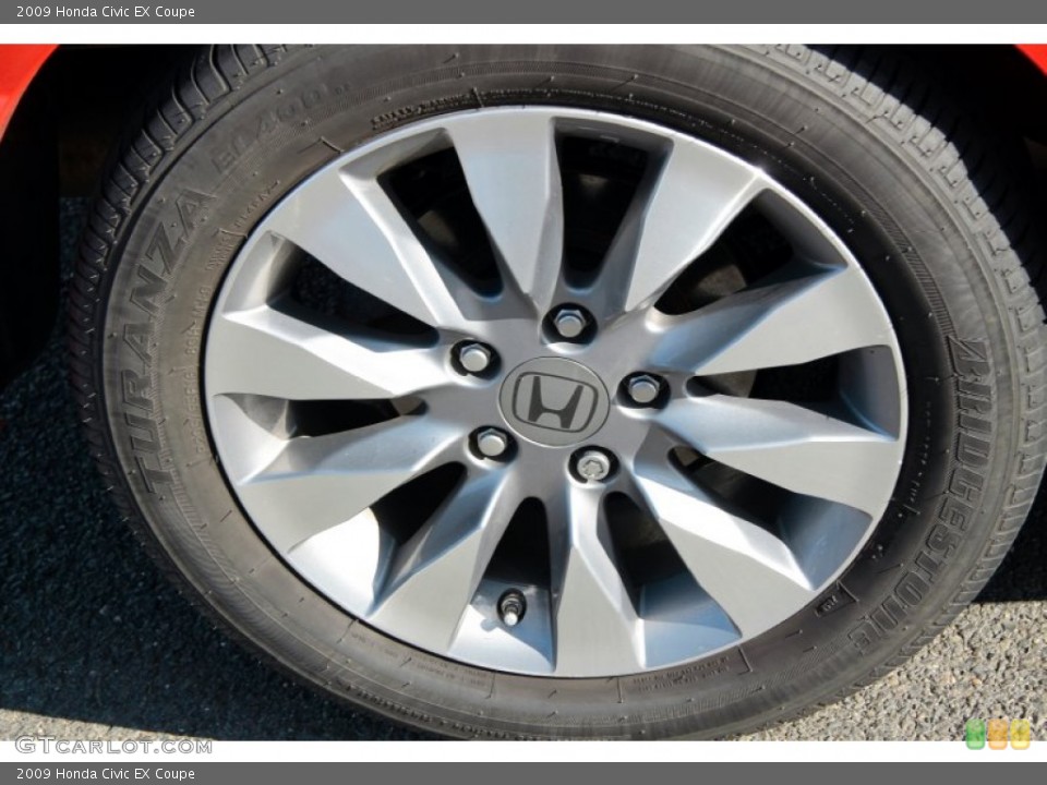 2009 Honda Civic EX Coupe Wheel and Tire Photo #61607121