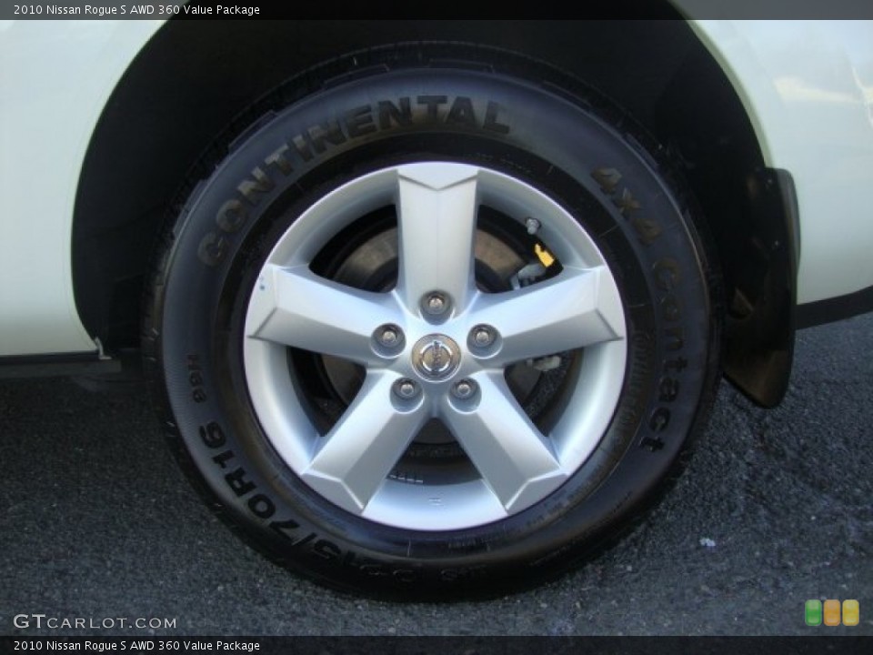 2010 Nissan Rogue S AWD 360 Value Package Wheel and Tire Photo #61628990