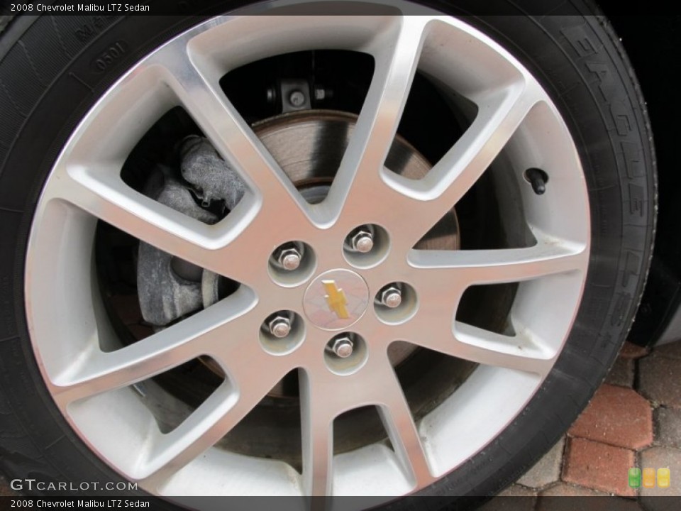 2008 Chevrolet Malibu LTZ Sedan Wheel and Tire Photo #61672697
