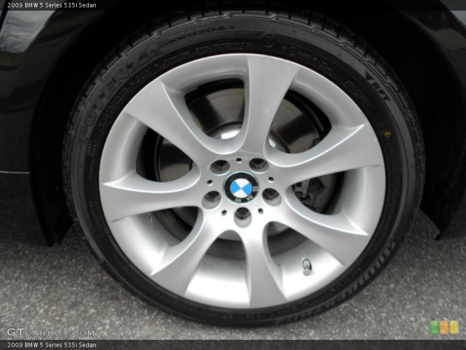 2009 BMW 5 Series 535i Sedan Wheel and Tire Photo #61720524