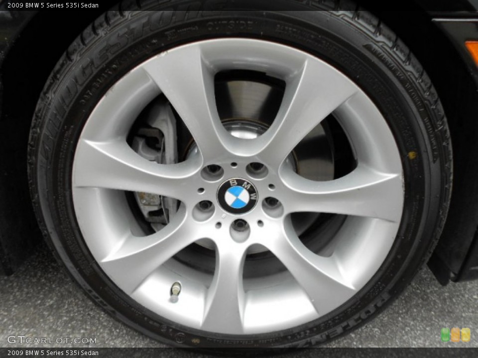 2009 BMW 5 Series 535i Sedan Wheel and Tire Photo #61720537