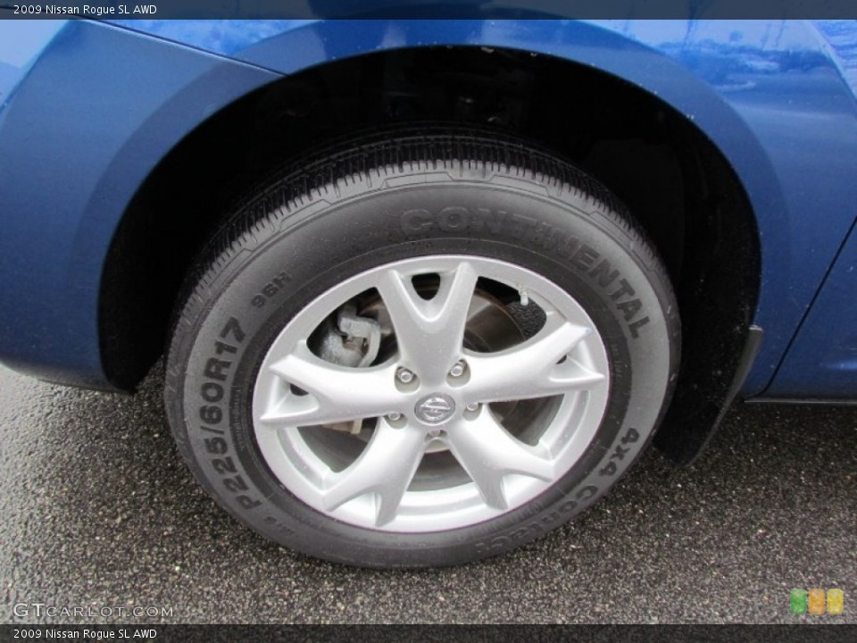2009 Nissan Rogue SL AWD Wheel and Tire Photo #61743925