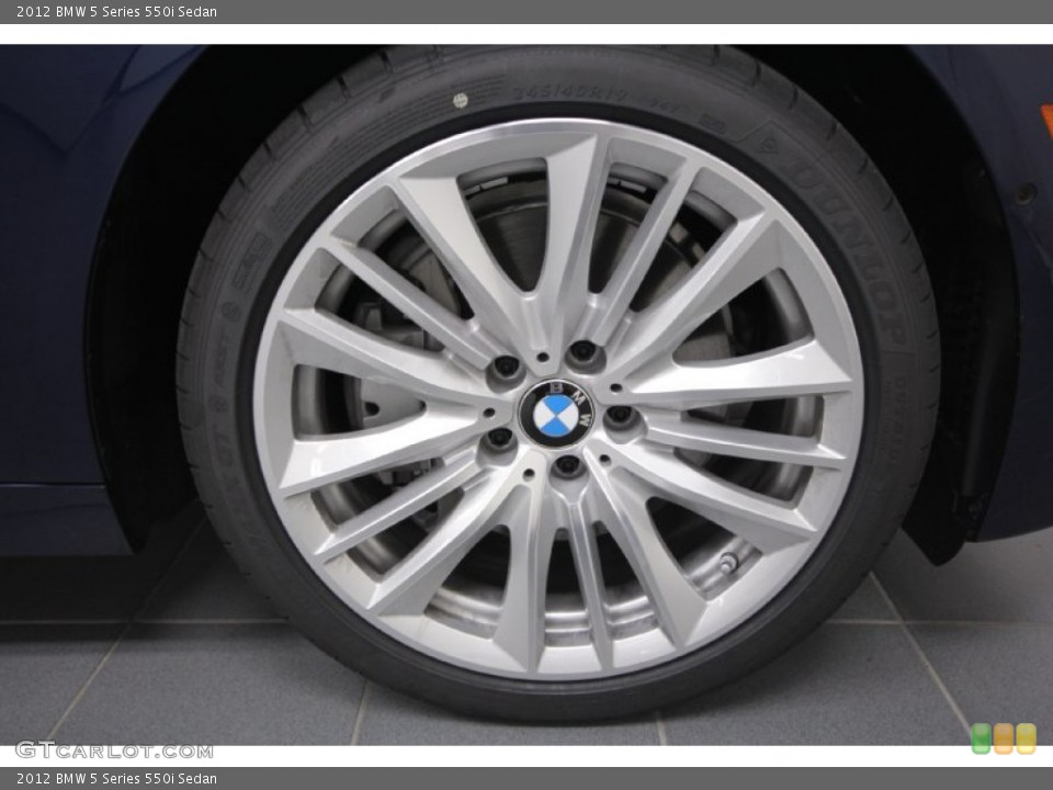 2012 BMW 5 Series 550i Sedan Wheel and Tire Photo #61847520