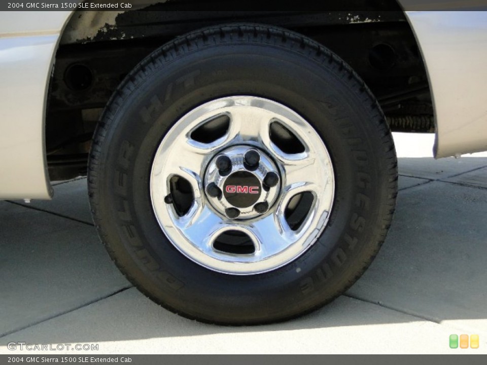 2004 GMC Sierra 1500 SLE Extended Cab Wheel and Tire Photo #61954094