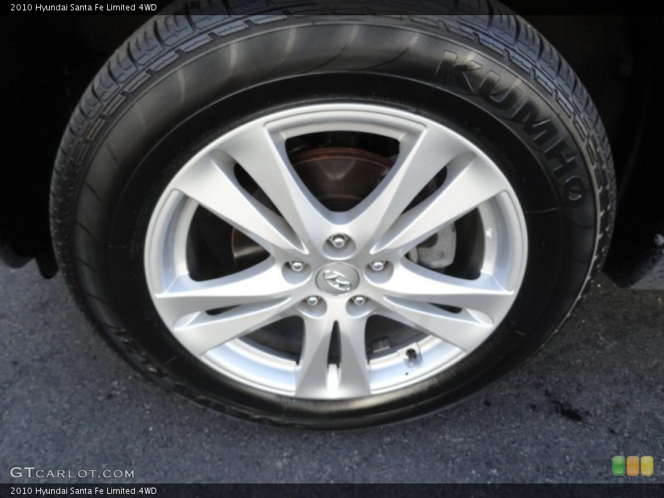 2010 Hyundai Santa Fe Limited 4WD Wheel and Tire Photo #62028327