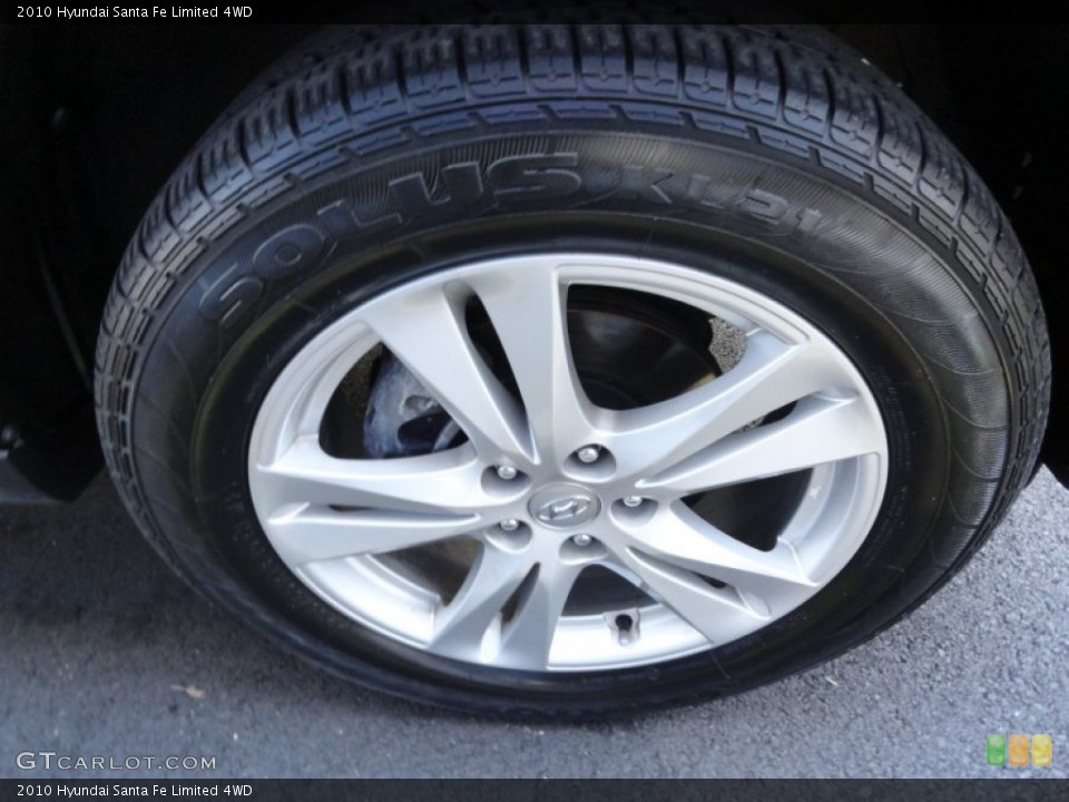 2010 Hyundai Santa Fe Limited 4WD Wheel and Tire Photo #62028348