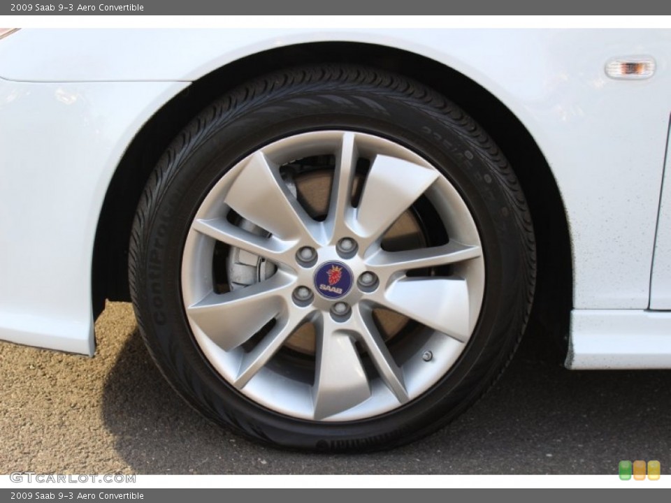 2009 Saab 9-3 Aero Convertible Wheel and Tire Photo #62038712