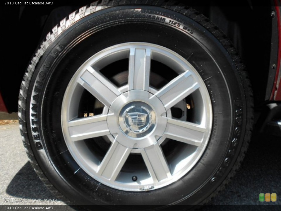 2010 Cadillac Escalade AWD Wheel and Tire Photo #62039851