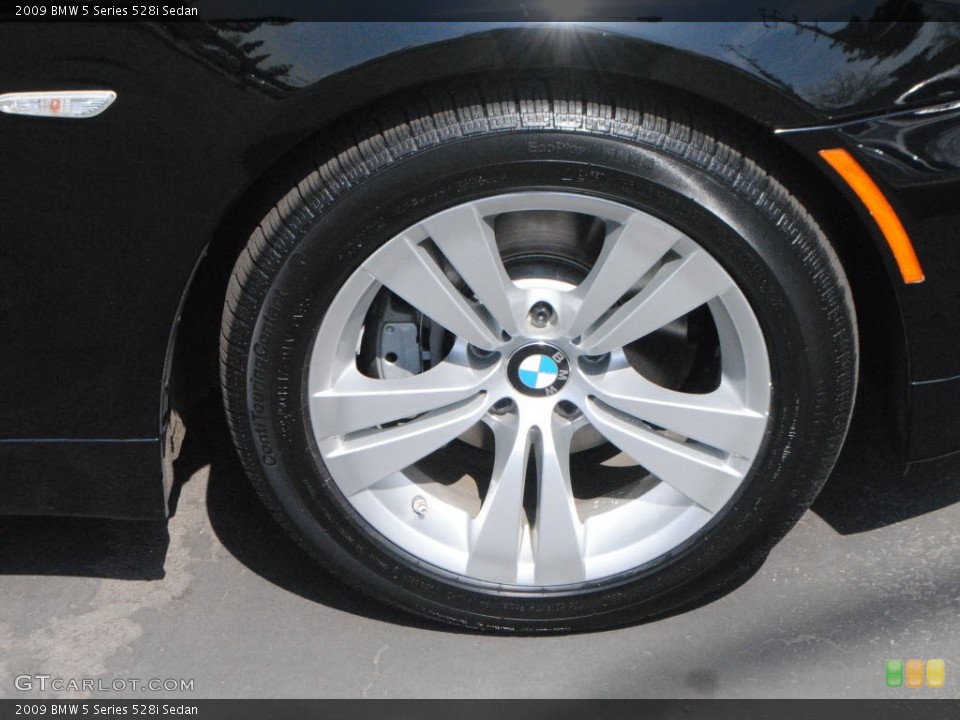 2009 BMW 5 Series 528i Sedan Wheel and Tire Photo #62246329