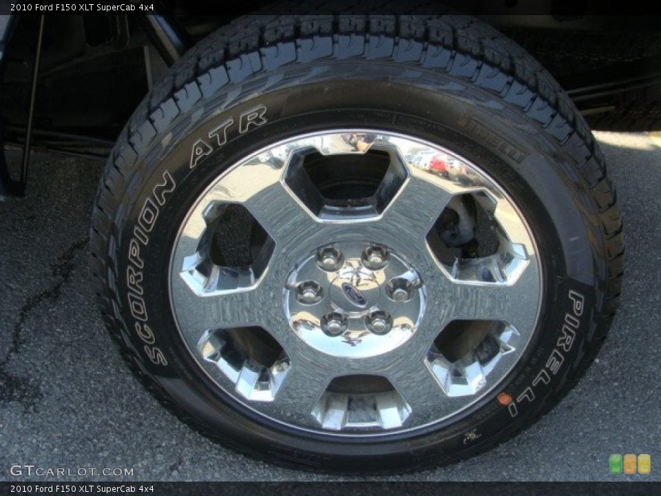 2010 Ford F150 XLT SuperCab 4x4 Wheel and Tire Photo #62262997