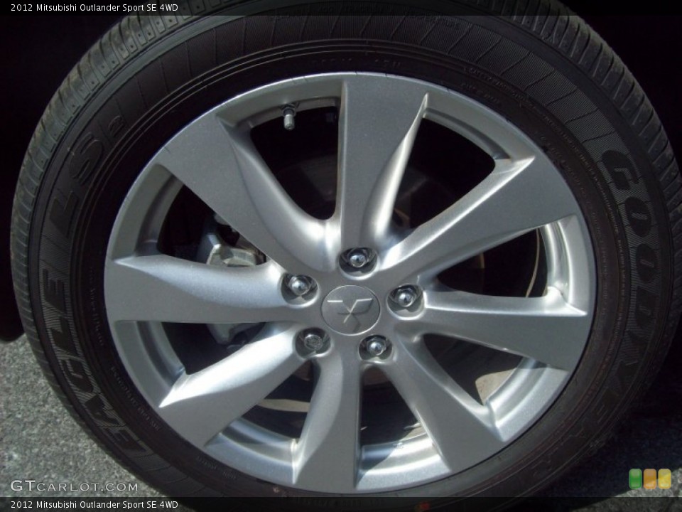 2012 Mitsubishi Outlander Sport SE 4WD Wheel and Tire Photo #62276506