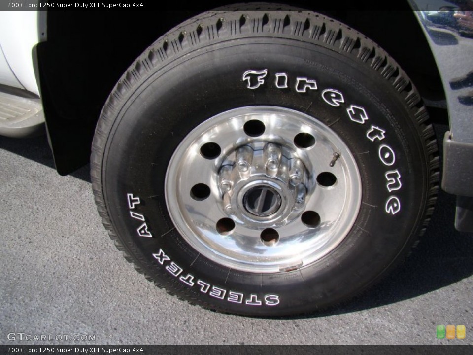 2003 Ford F250 Super Duty XLT SuperCab 4x4 Wheel and Tire Photo #62305124