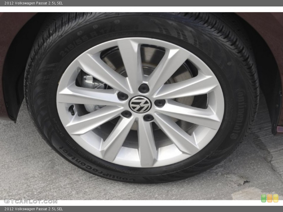 2012 Volkswagen Passat 2.5L SEL Wheel and Tire Photo #62444125