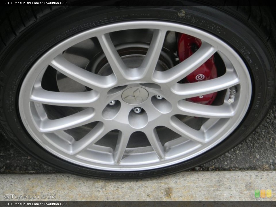 2010 Mitsubishi Lancer Evolution GSR Wheel and Tire Photo #62553643