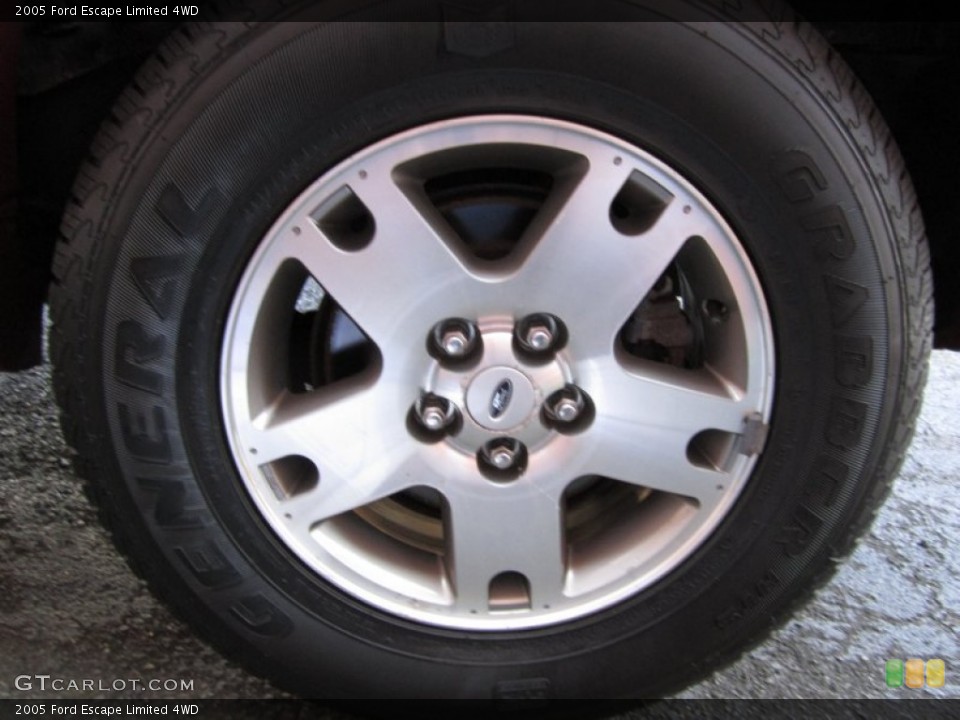 2005 Ford Escape Limited 4WD Wheel and Tire Photo #62557366