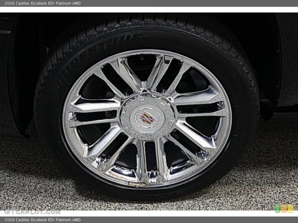 2009 Cadillac Escalade ESV Platinum AWD Wheel and Tire Photo #62674604