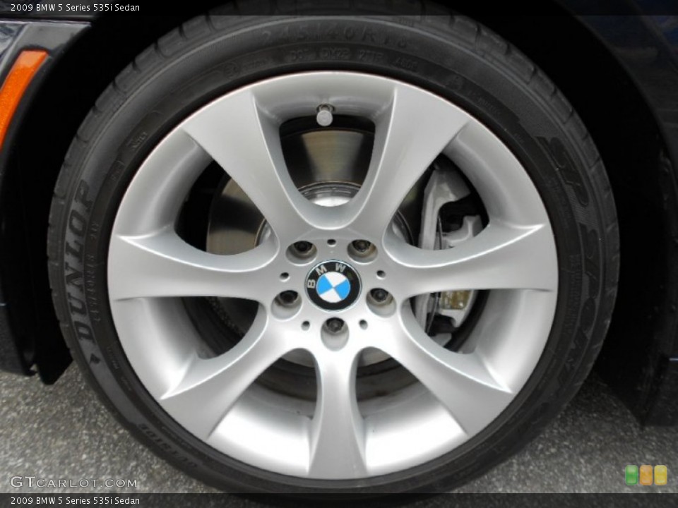 2009 BMW 5 Series 535i Sedan Wheel and Tire Photo #62731552