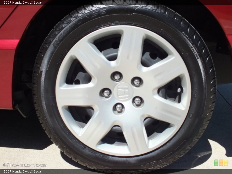 2007 Honda Civic LX Sedan Wheel and Tire Photo #62761597