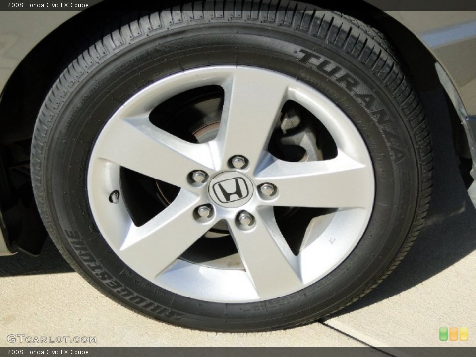 2008 Honda Civic EX Coupe Wheel and Tire Photo #62829508