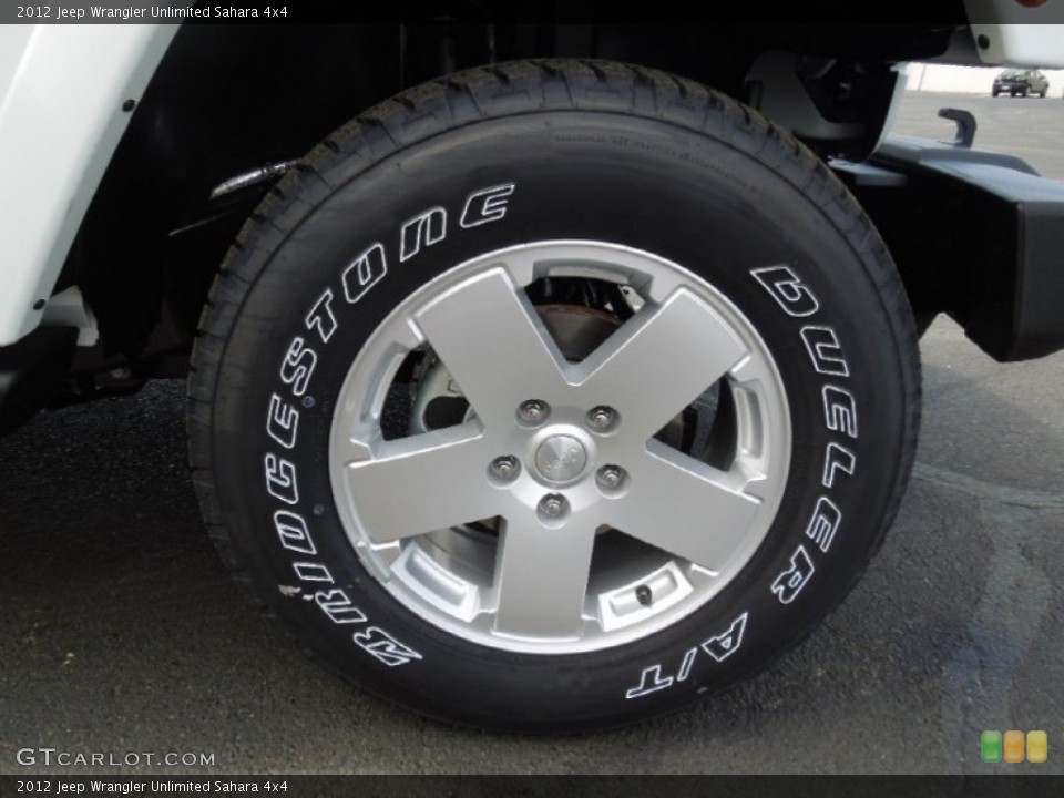 2012 Jeep Wrangler Unlimited Sahara 4x4 Wheel and Tire Photo #62836980