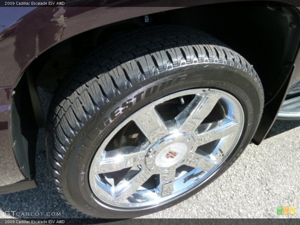 2009 Cadillac Escalade ESV AWD Wheel and Tire Photo #62923588