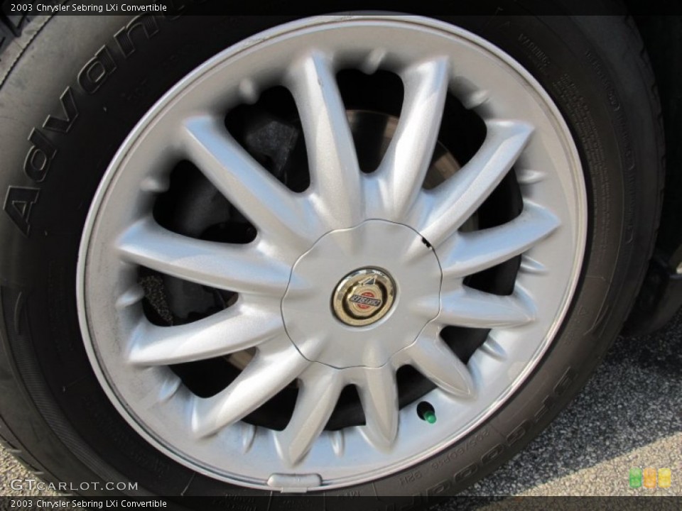 2003 Chrysler Sebring LXi Convertible Wheel and Tire Photo #63015726