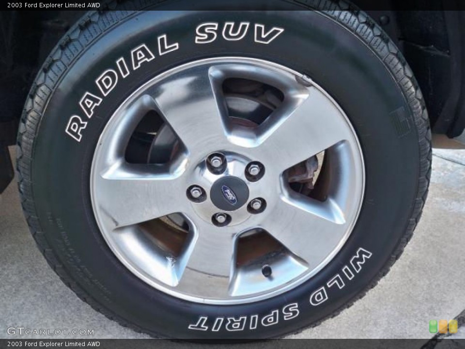 2003 Ford Explorer Limited AWD Wheel and Tire Photo #63049087