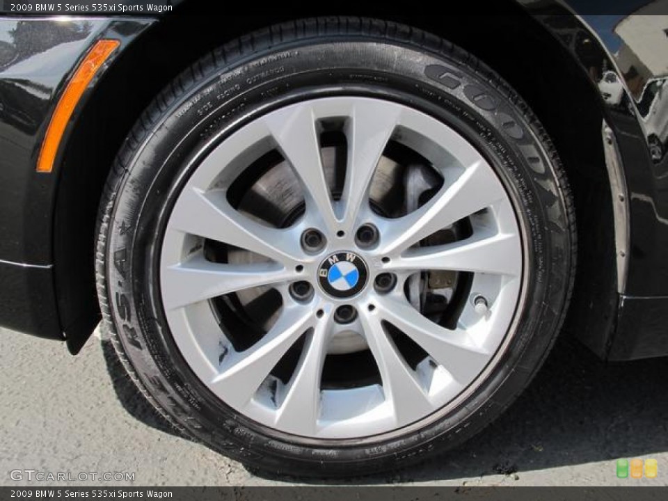 2009 BMW 5 Series 535xi Sports Wagon Wheel and Tire Photo #63068755