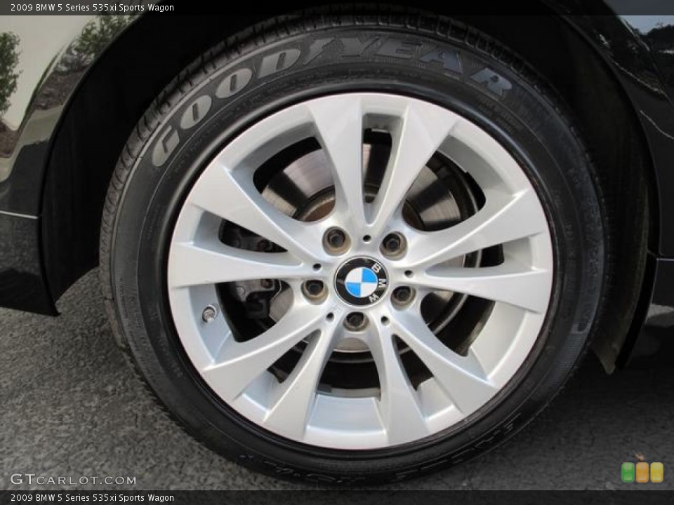 2009 BMW 5 Series 535xi Sports Wagon Wheel and Tire Photo #63068770