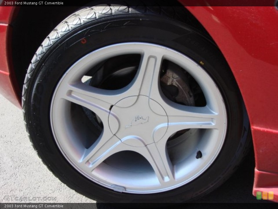 2003 Ford Mustang GT Convertible Wheel and Tire Photo #63117029