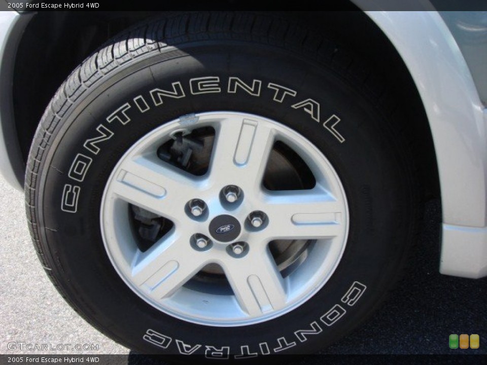 2005 Ford Escape Hybrid 4WD Wheel and Tire Photo #63324821
