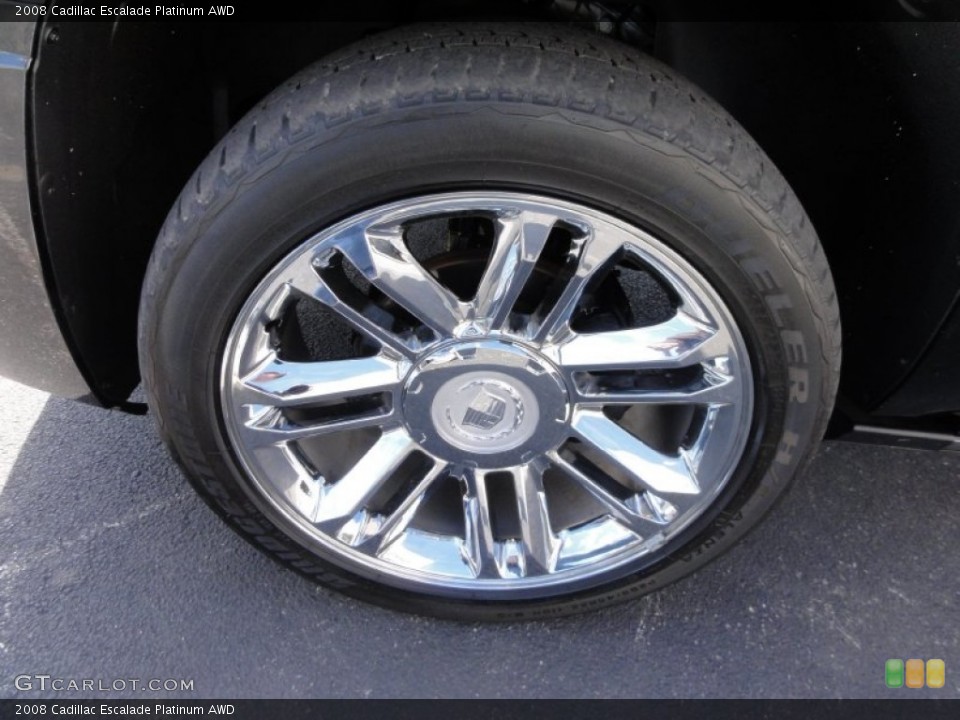 2008 Cadillac Escalade Platinum AWD Wheel and Tire Photo #63433421