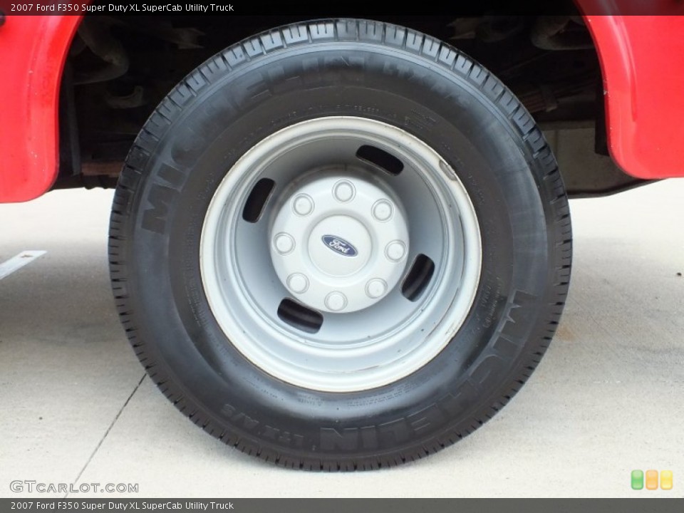 2007 Ford F350 Super Duty XL SuperCab Utility Truck Wheel and Tire Photo #63556891