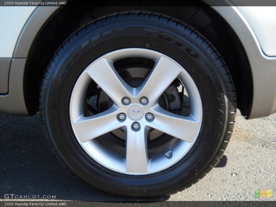 2009 Hyundai Veracruz Limited AWD Wheel and Tire Photo #63586061