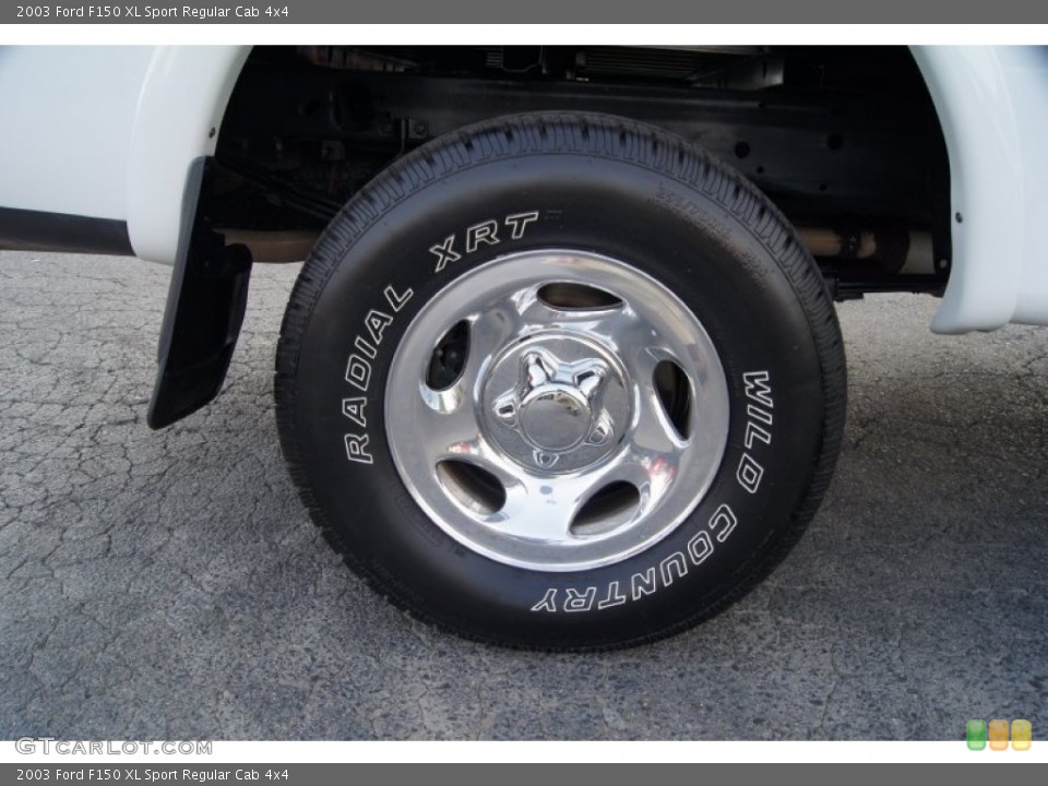 2003 Ford F150 XL Sport Regular Cab 4x4 Wheel and Tire Photo #63597517