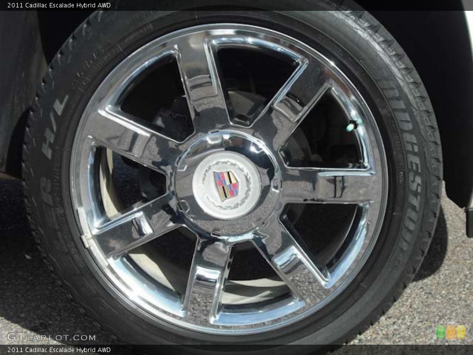 2011 Cadillac Escalade Hybrid AWD Wheel and Tire Photo #63626404