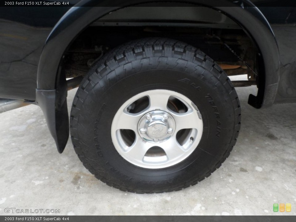 2003 Ford F150 XLT SuperCab 4x4 Wheel and Tire Photo #63905588