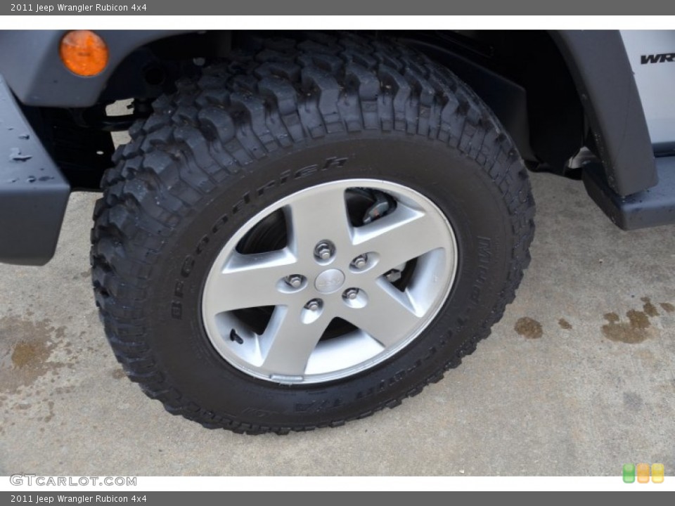 2011 Jeep Wrangler Rubicon 4x4 Wheel and Tire Photo #64026777